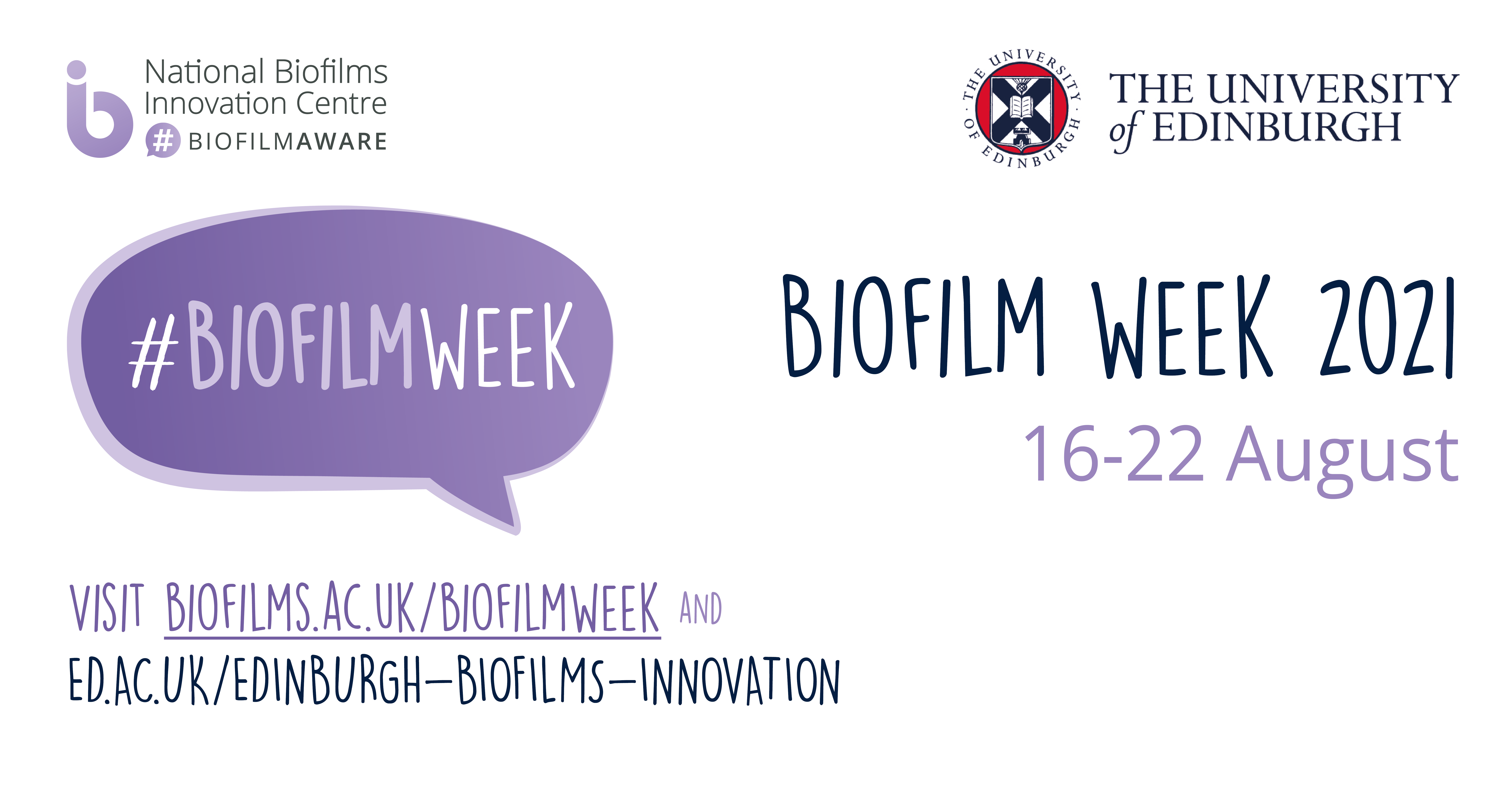 image of BiofilmWeek with the dates 16-22 August